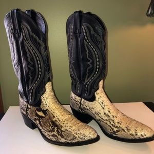 Dan Post Snakeskin Cowboy Boots Size 10